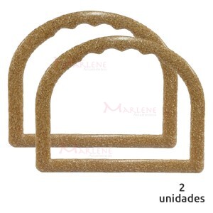 Alça para bolsa meia argola madeira 7337