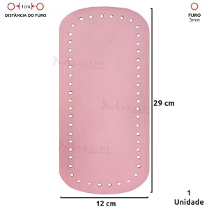 Fundo para bolsa de crochê 12x29cm retangular em couro sintético