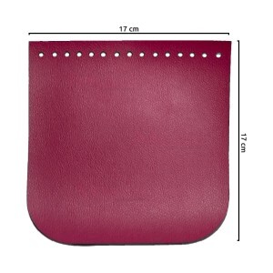 Tampa para bolsa de tricô ou crochê em corino 17x17cm