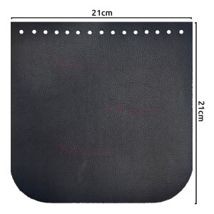 Tampa para bolsa de tricô ou crochê em corino 21x21cm