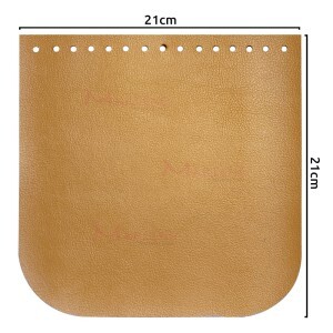 Tampa para bolsa de tricô ou crochê em corino 21x21cm