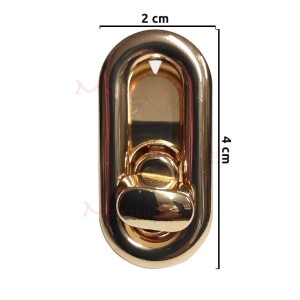 Fecho para bolsa ouro oval com encaixe GBS-05