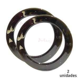 Alça redonda para bolsa de crochê e tricô mármore mesclado 7710 com 1 par (Plástica)