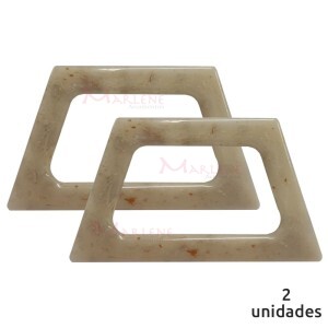 Alça para bolsa trapézio cor marfim mesclado 7709 com 1 par