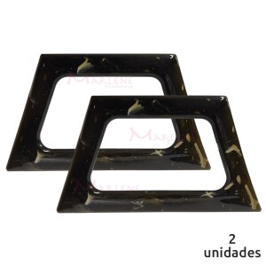 Alça para bolsa trapézio cor mármore mesclado 7709 com 1 par