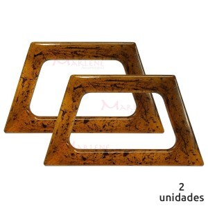 Alça para bolsa trapézio cor mel mesclado 7709 com 1 par