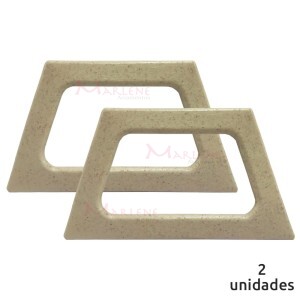 Alça para bolsa trapézio cor palha 7709 com 1 par