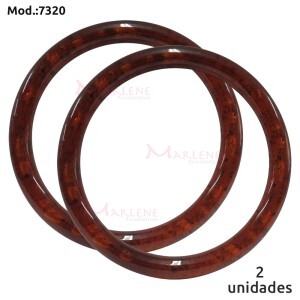 Alça argola mesclada para bolsa mel 7320 com 1 par