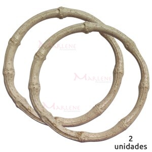 Alça para bolsa redonda 7491 cor palha com 1 par