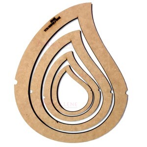 Kit réguas para macramê folha MDF 6mm com 4 tamanhos