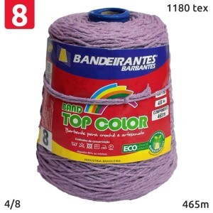 Barbante Bandeirantes lilás nº8 (4/8) com 465m tex 1180