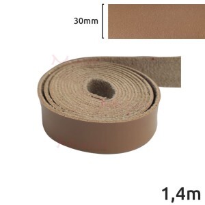 Tira de couro sintético 30mm bege com 1,4m