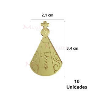 Aplique acrílico espelhado NS Aparecida com 10 unidades 5282