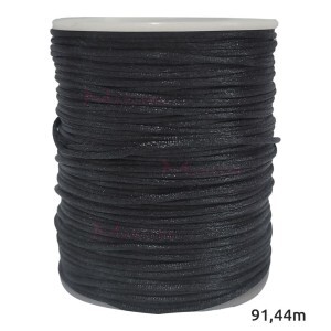 Cordão de cetim 1mm com 91,40m