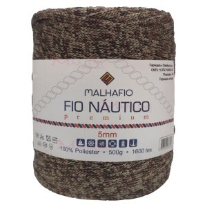 Fio náutico estonado premium 5mm com 500g Malhafio