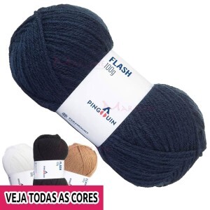 Lã Flash 100g Pingouin tex.500 com 200m