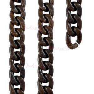 Corrente resina elo 23X17mm tartaruga 9650 com aproximidamente 80 elos no metro