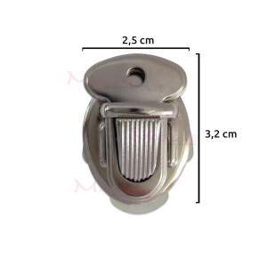 Fecho para bolsa níquel com encaixe SK-10
