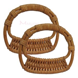 Alça bambu para bolsa 14x13cm trançada TTS120 com 1 par