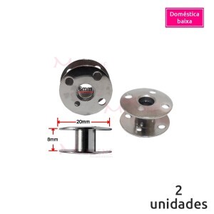 Bobina metal baixa para máquina doméstica com 2 unidades