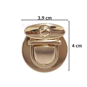 Fecho para bolsa ouro com encaixe A018 com 1 unidade