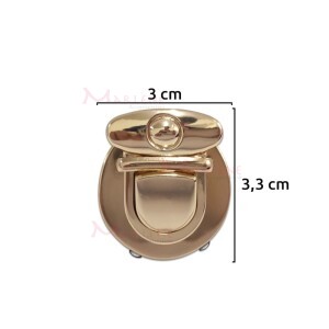 Fecho para bolsa ouro com encaixe A1029 com 1 unidade
