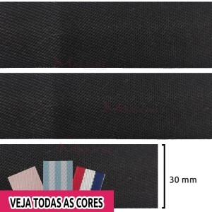 Fita chic 30mm para alça de bolsa por metro em poliéster Bicolor