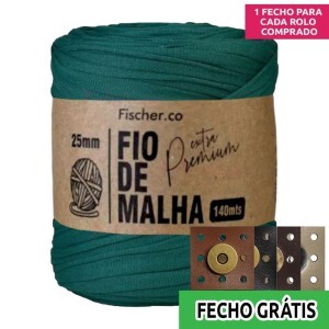 Fio de malha extra premium 25mm com 140m Fischer + fecho de corino grátis