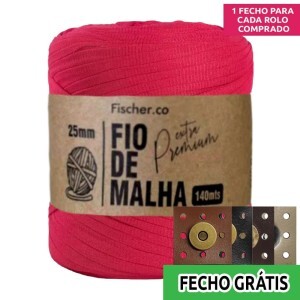 Fio de malha extra premium 25mm com 140m Fischer + fecho de corino grátis