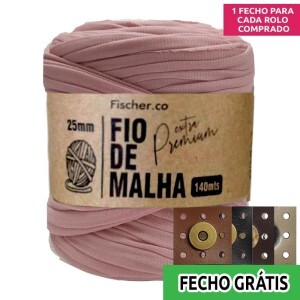 Fio de malha extra premium 25mm com 140m Fischer + fecho de corino grátis