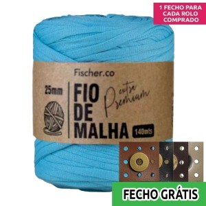 Fio de malha extra premium 25mm com 140m Fischer + fecho de corino grátis