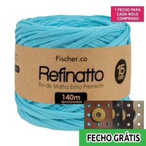 Fio de malha Refinatto extra premium 15mm com 140m Fischer + fecho de corino grátis
