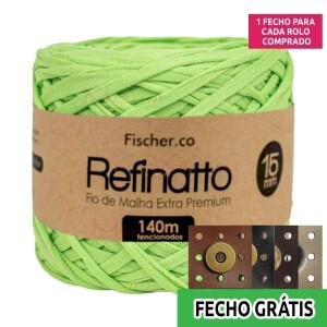 Fio de malha Refinatto extra premium 15mm com 140m Fischer + fecho de corino grátis