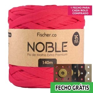 Detalhes: Fio de malha Noble extra premium 35mm com 140m Fischer + fecho de corino grátis