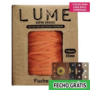 Fio de malha Lume extra premium 25mm com 140m Fischer + fecho de corino grátis