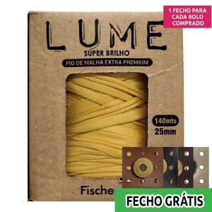 Fio de malha Lume extra premium 25mm com 140m Fischer + fecho de corino grátis