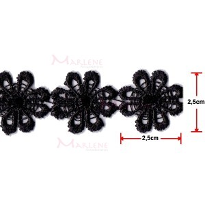 Renda guipir flor CHL-207-25 13,70m