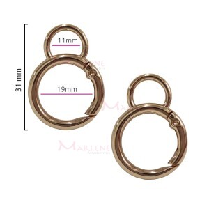 Argola articulada com alça 19mm níquel (Mosquetão) com 2 unidades THK-2-1.9