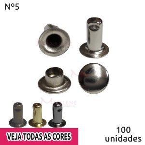 Rebite comum nº5 com 100 unidades baxmann