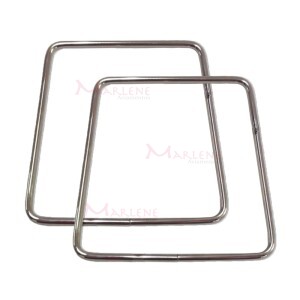 Alça de metal para bolsa trapézio 12x11cm HYTS13 com 1 par
