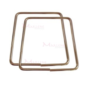 Alça de metal para bolsa trapézio 12x11cm HYTS13 com 1 par