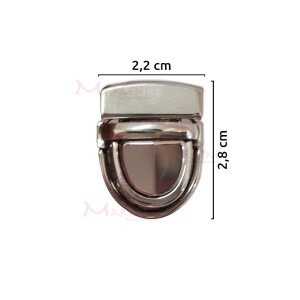 Fecho para bolsa níquel pequeno com encaixe HYSK059 com 1 unidade