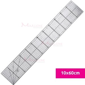 Régua para patchwork 10 x 60cm  em acrílico westpress 16645