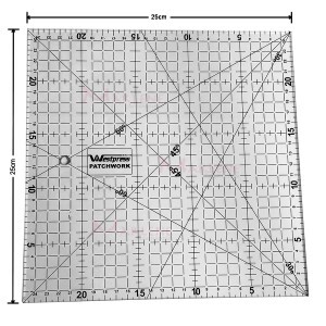 Régua 25 x 25cm  para patchwork