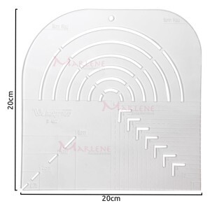Régua 3 em 1 20x20cm - Canto mitrado, caixa de leite e circular Westpress 4322
