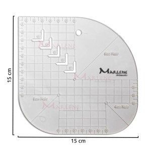 Régua caixa de leite e canto arredondado 15x15cm