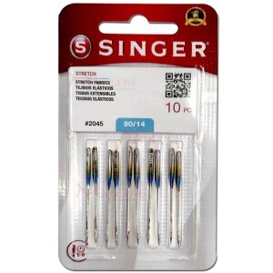 Agulha ponta bola singer 2045 nº14 para máquina doméstica com 10 unidades