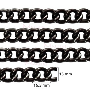 Corrente para bolsa grafite 13X16,5mm DVP15-3150  por metro