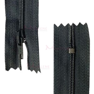 Zíper de nylon fino 15cm unidade