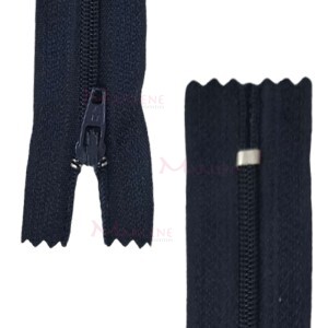 Zíper de nylon fino 12cm unidade
